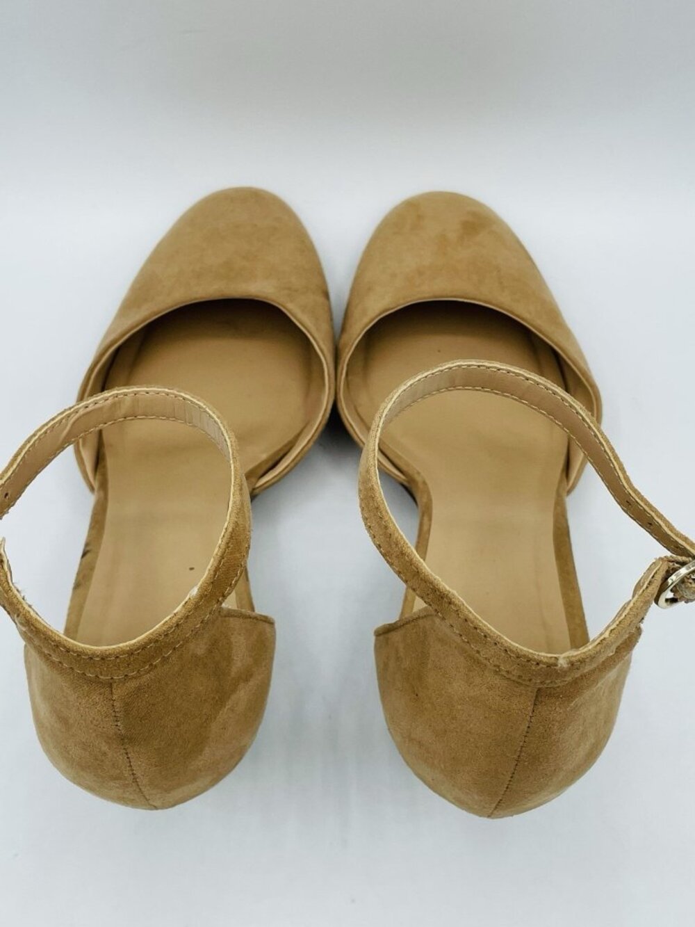A New Day Womens Shoes Size 7.5 Tan Brown Wedge Heel Ankle Strap Comfort Sandals - Picture 8 of 11